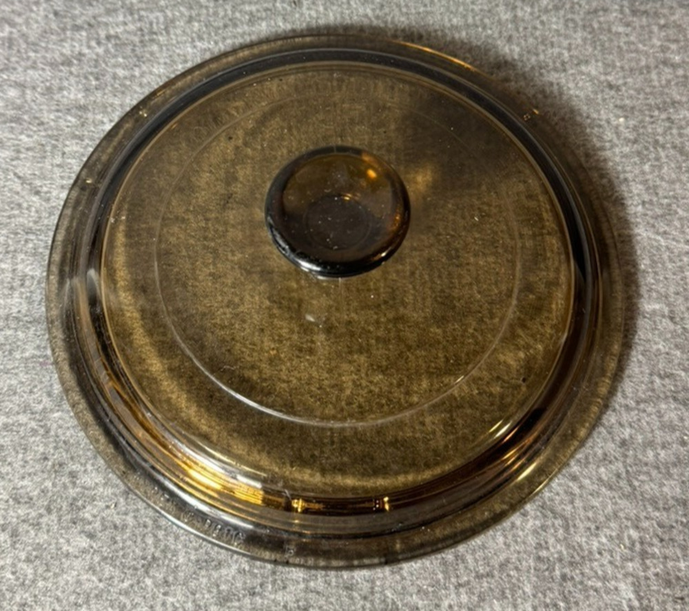 PYREX Corning Ware Visions P81C Brown Glass LID ONLY 6" No Chips No Cracks